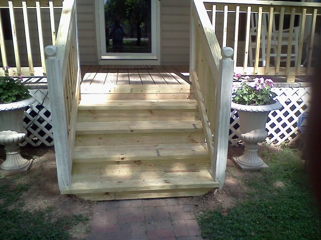 New Steps and Hand Rails
